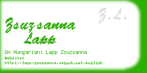 zsuzsanna lapp business card